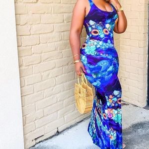Blue Pattern Sundress